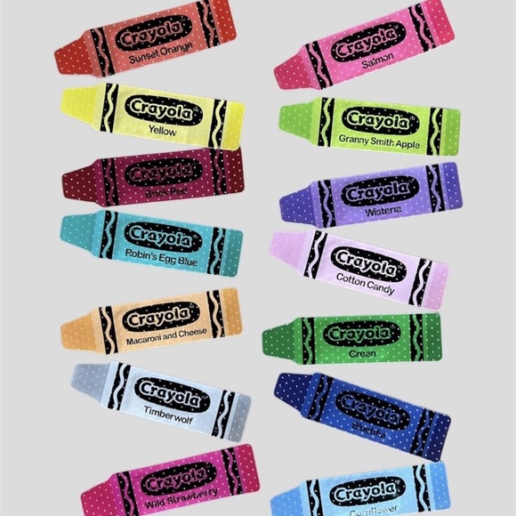 Crayola 6 pack Kids First Aid Adhesive Band-Aid Bandages Crayon Design New - Picture 1 of 5